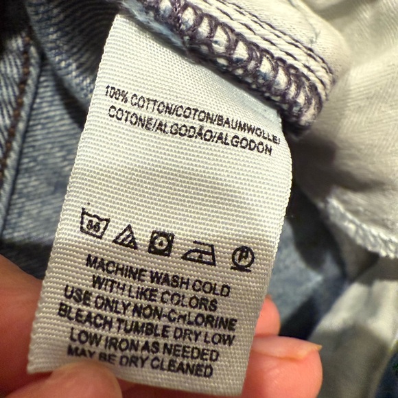 Women’s Free People Straight Leg Blue Jeans with Raw Hem - Picture 6 of 14